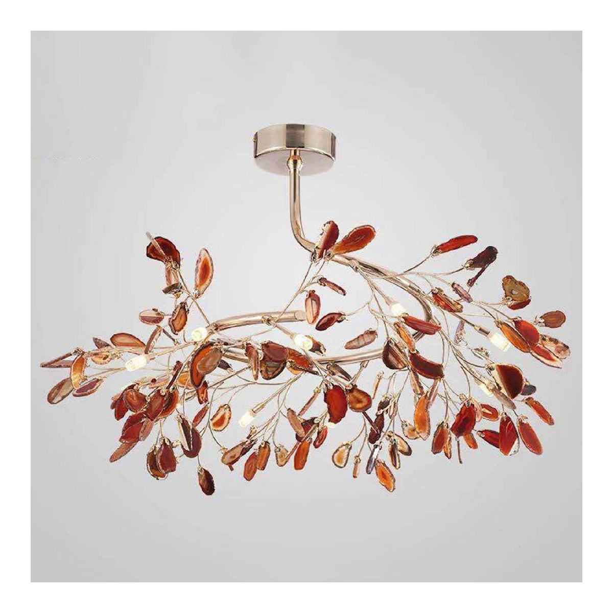 Lampadario a soffitto con cristalli struttura in metallo oro