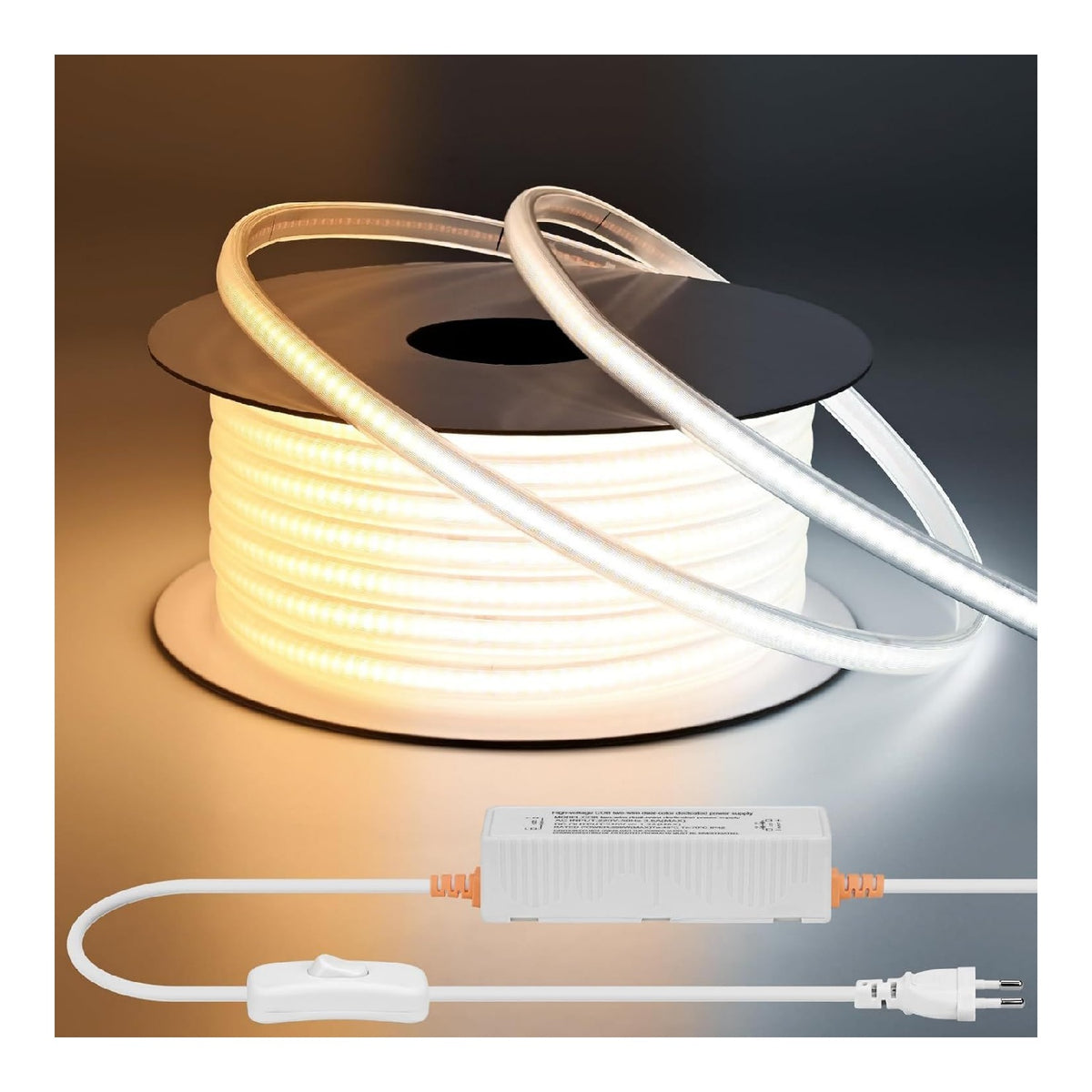 Striscia LED regolabile alimentazione solare bianco