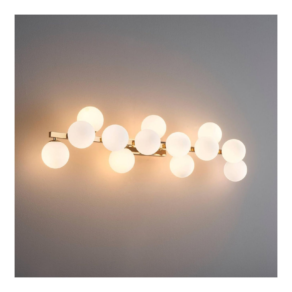 Lampada da parete KOSILUM Lampada parete lunga dorata, bianco