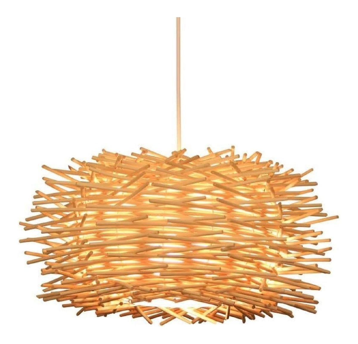 Plafoniera da soffitto Lampada sospensione rattan Ristorante nero