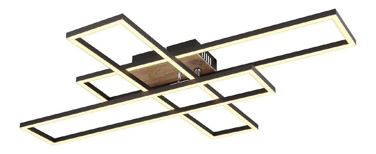 Plafoniera da soffitto 80 cm in alluminio nero