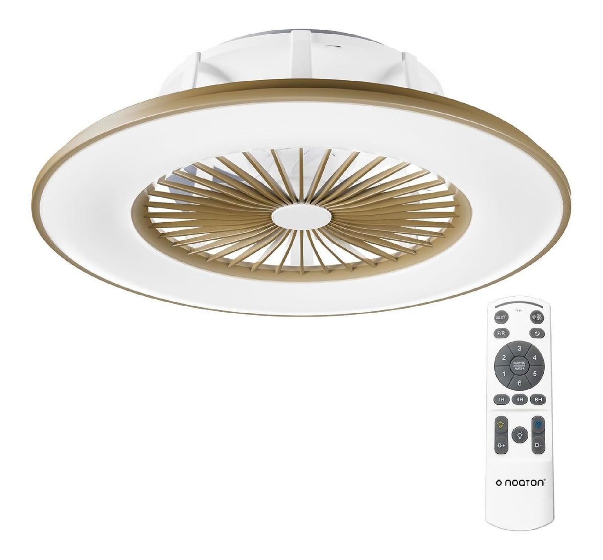 Ventilatore da soffitto con luce 56 cm dimmerabile bianco