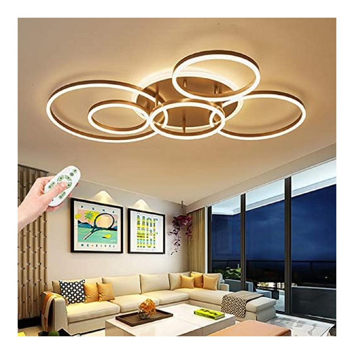 Plafoniera Lampada Soffitto Dimmerabile Luce Soggiorno