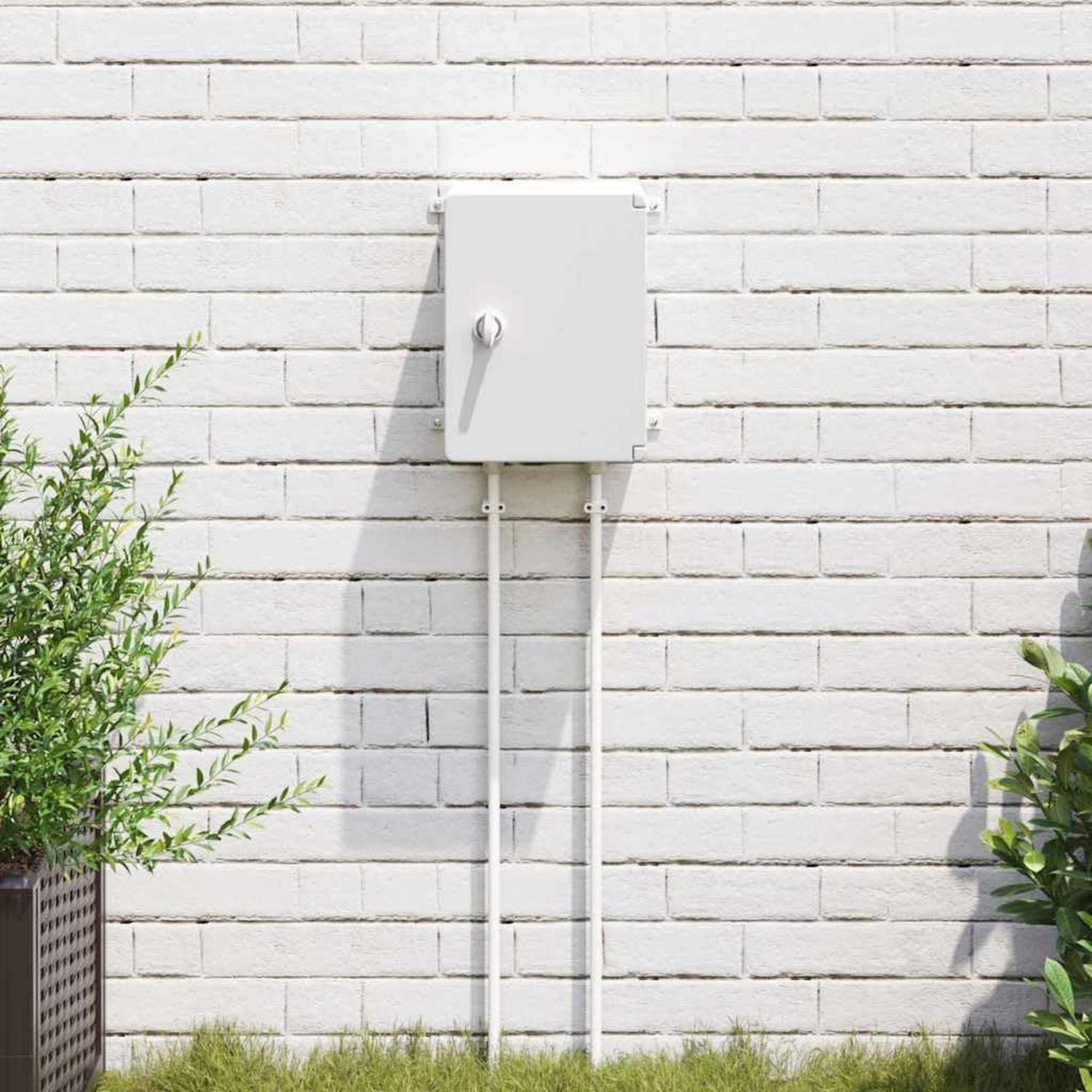 Armadio da parete in plastica 28 13 28 cm alloggiamento vuoto x x grigio per elettricità e attrezzi protettivo per interni ed esterni versatile