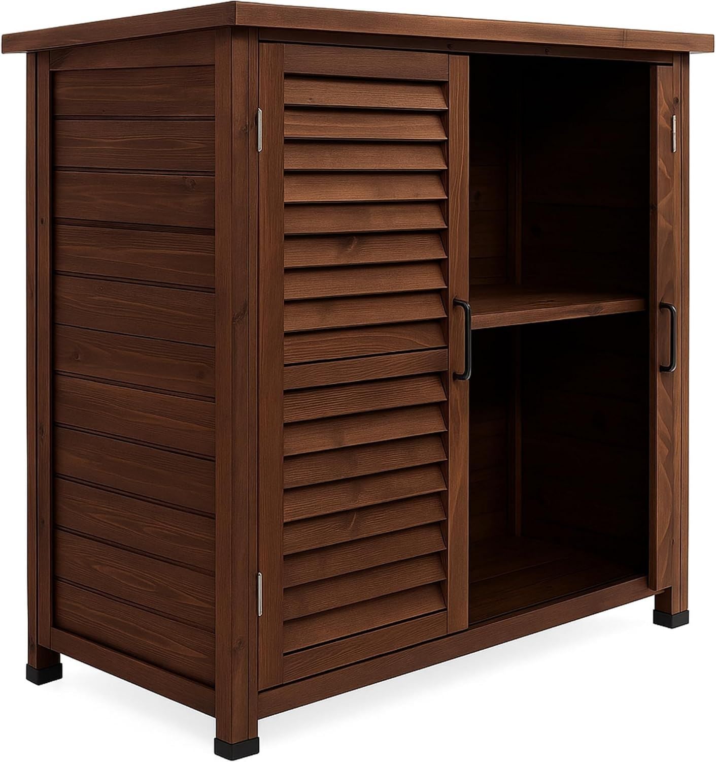 Armadietto Frankystar Arborea da Giardino 5 cm 2 Ante in di Abete con Tetto Spiovente 87 x 96 5 x 46 Legno per Attrezzi