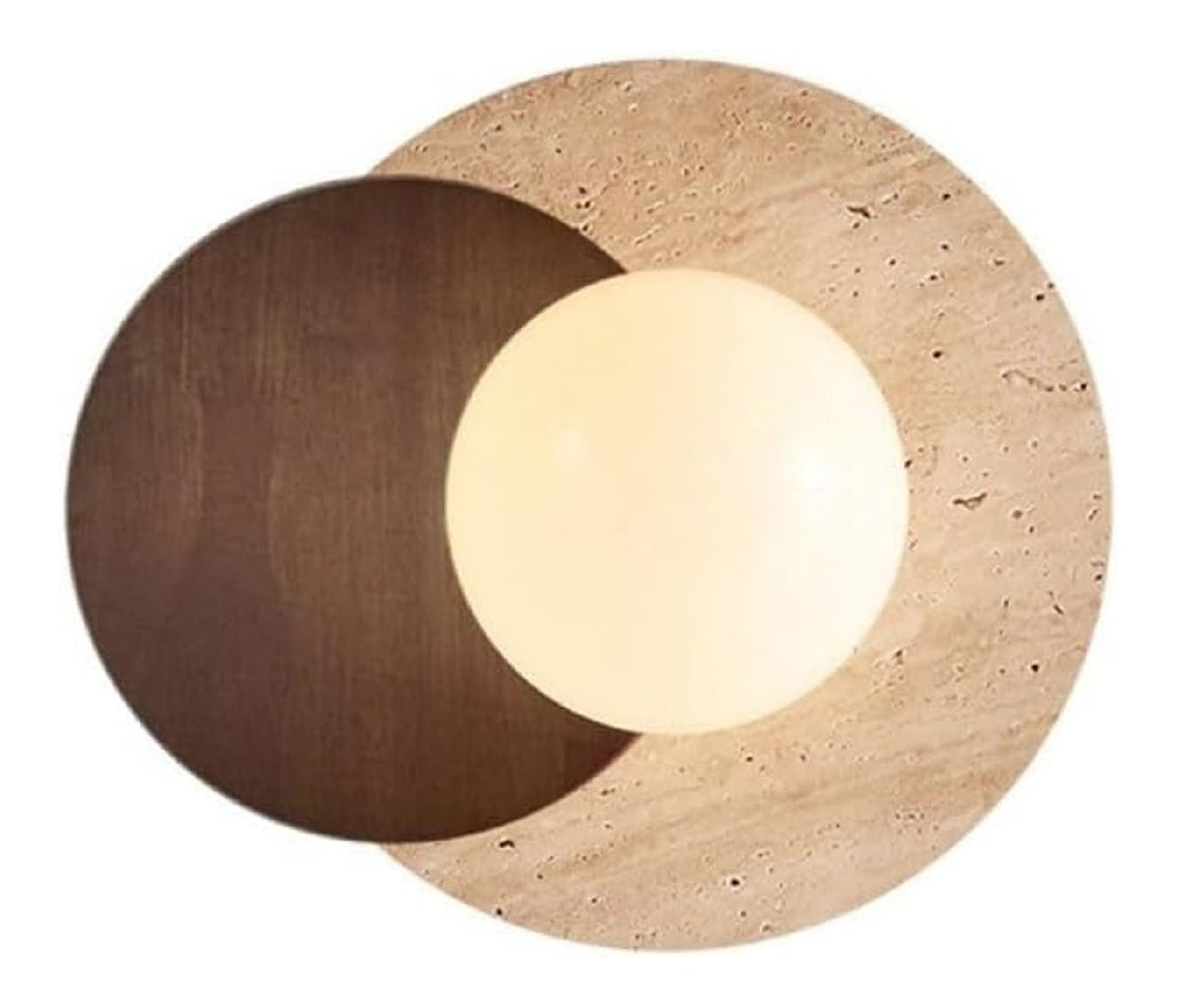 Applique da parete dettagli in legno linea minimalista beige