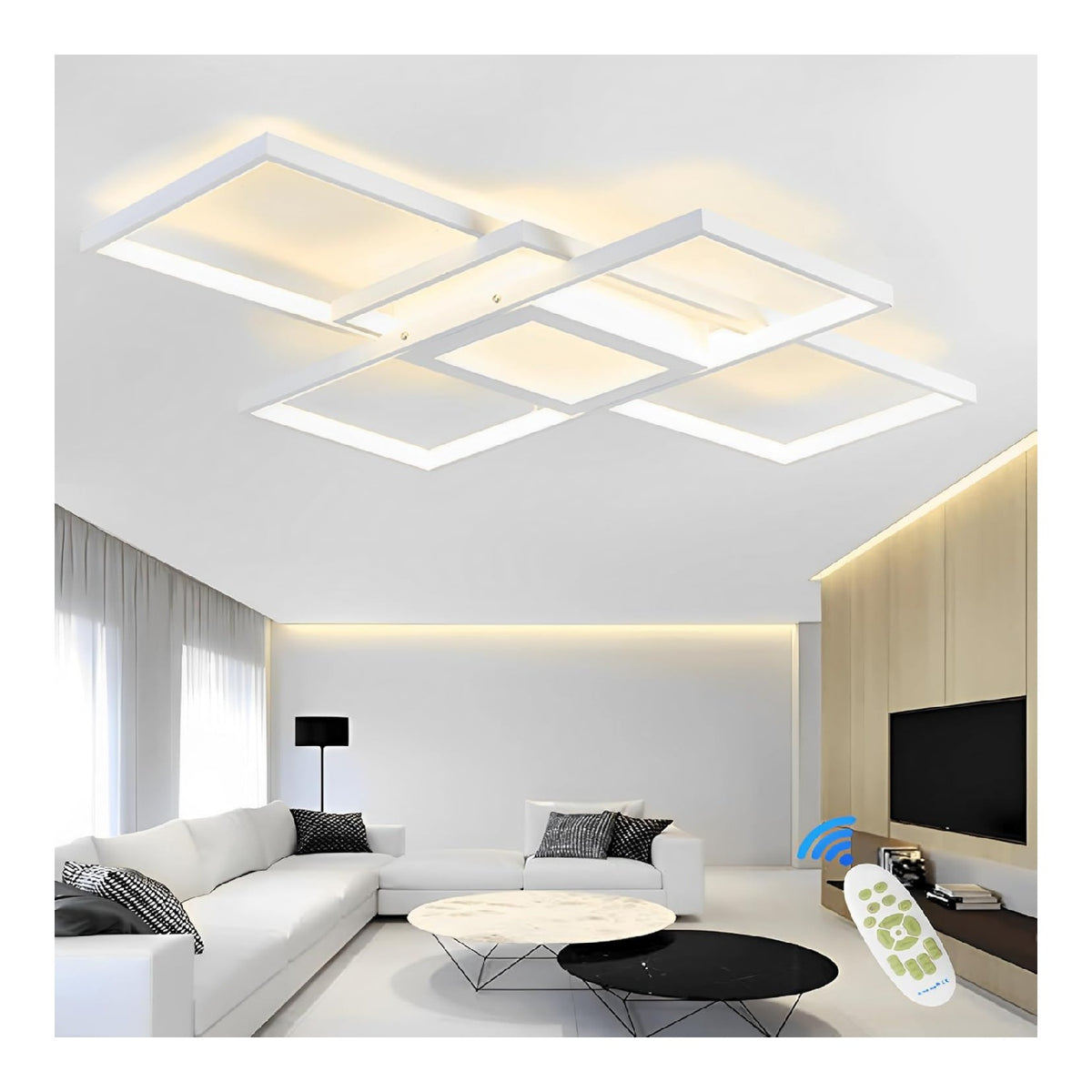 Plafoniera da soffitto 140 cm dimmerabile bianco