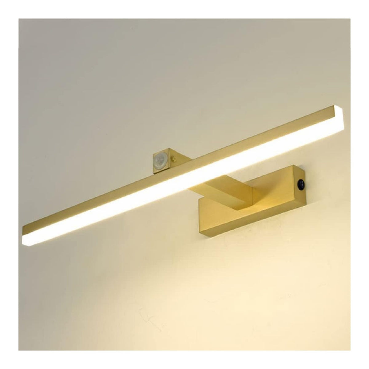 Applique da parete Lampada specchio ottone sensore movimento, bianco