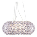 Lampada a sospensione 50 cm con cristalli trasparente