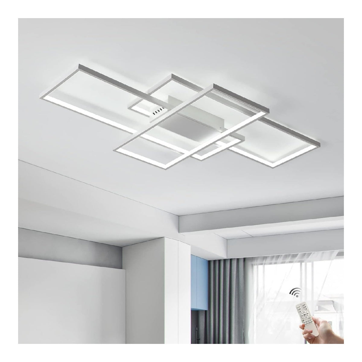 Lampadario a soffitto Moderna Plafoniera Bianca Dimmerabile Telecomando