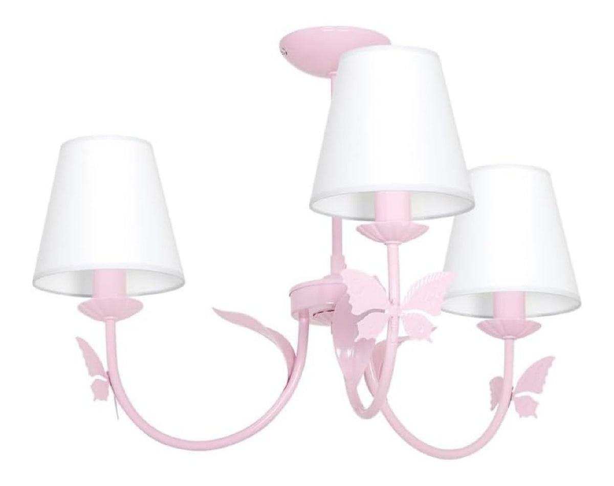 Lampada a sospensione struttura in metallo rosa