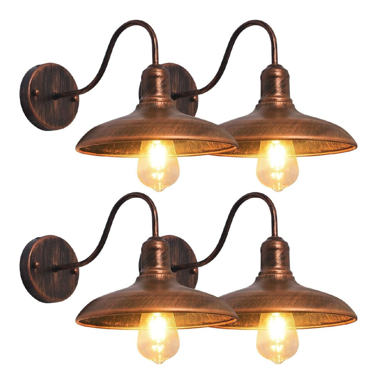 Applique da parete in alluminio LED integrato bronzo