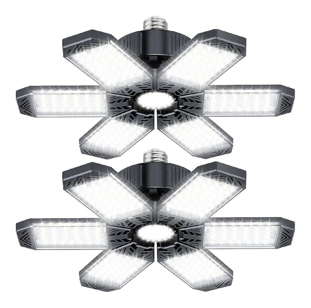 Lampada garage ultra luminosa pannelli regolabile LED integrato nero