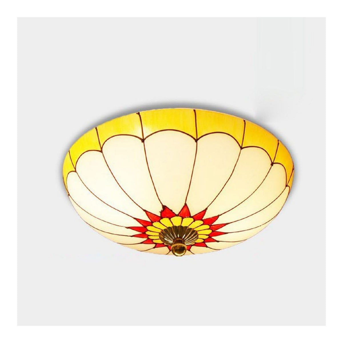Plafoniera da soffitto 40 cm con diffusore in vetro nero