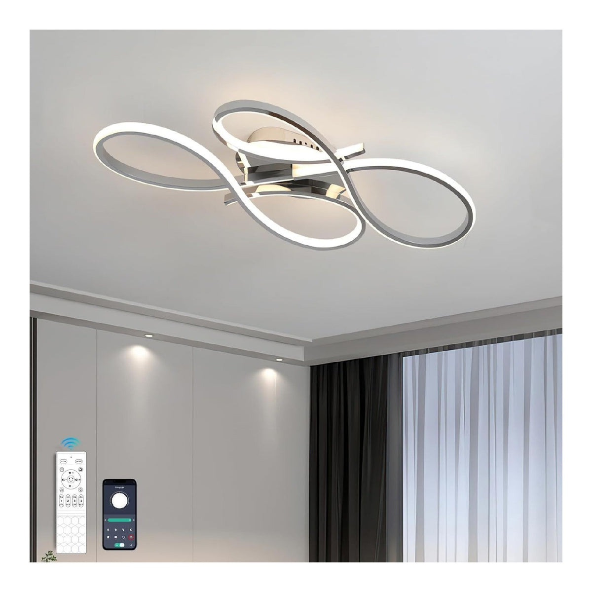 Plafoniera da soffitto 803410 cm dimmerabile nero