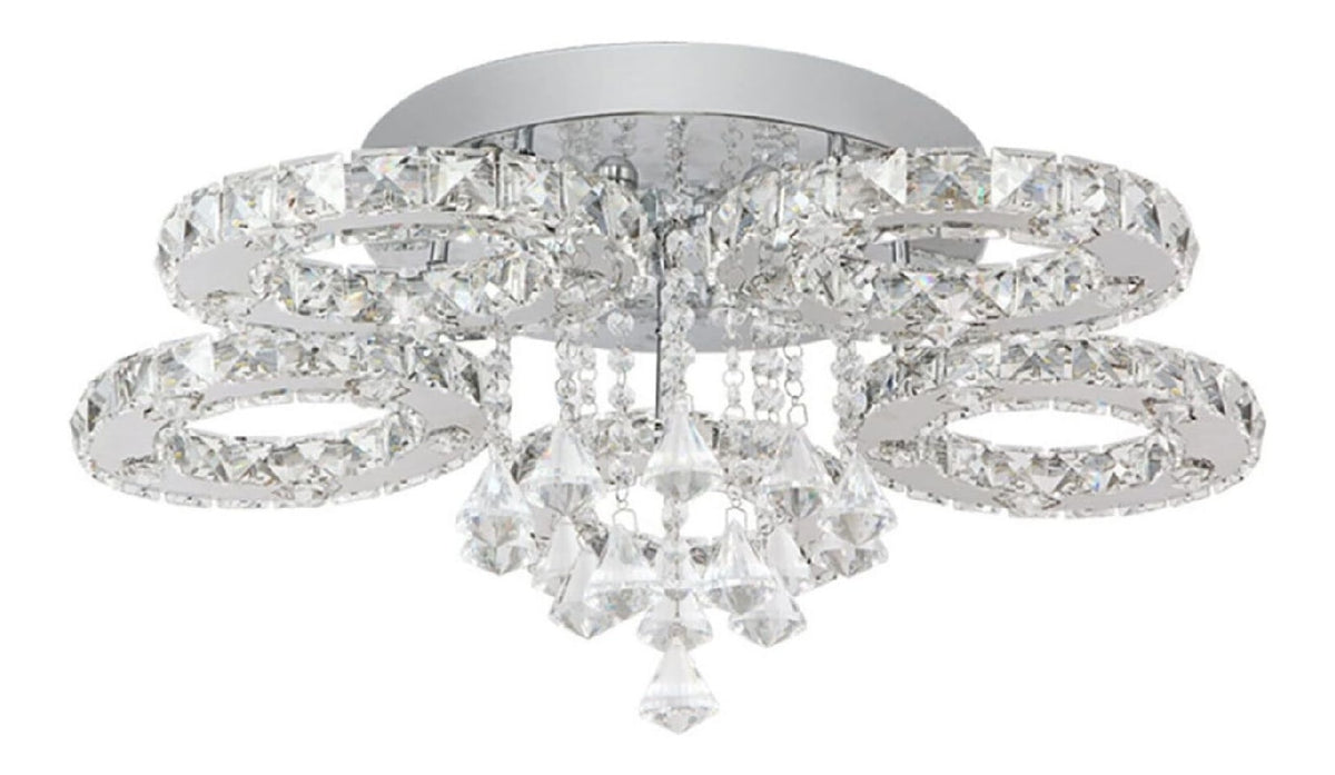 Con cristalli plafoniera da soffitto LED integrato nero
