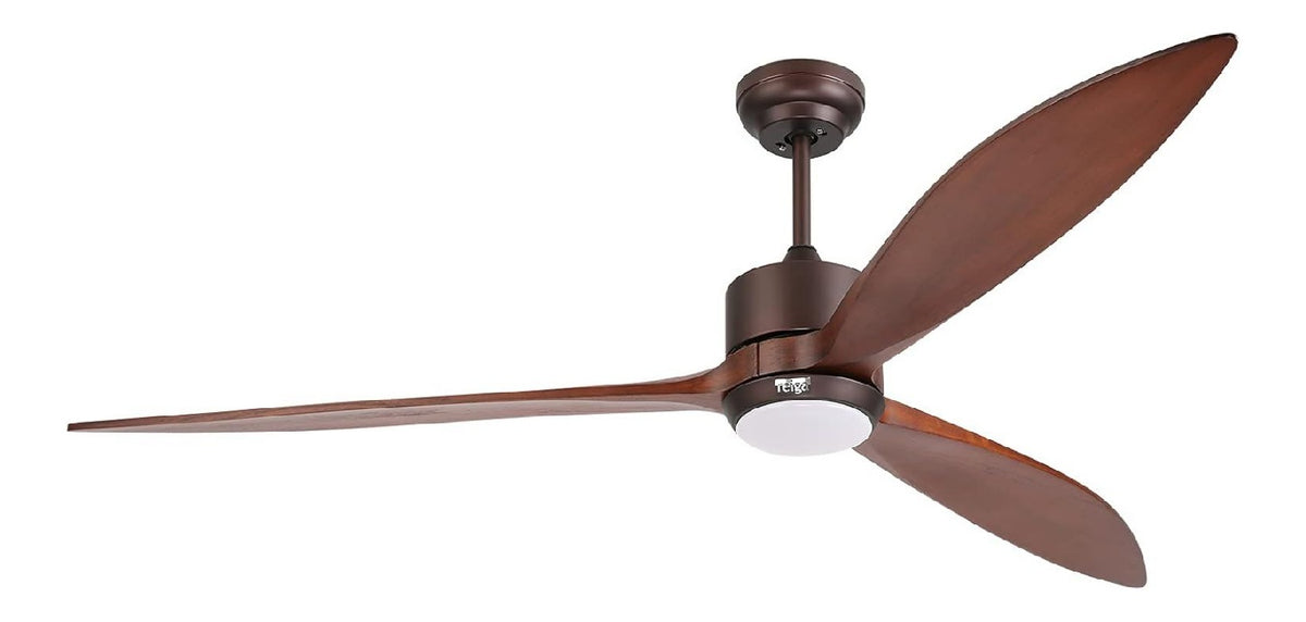 Ventilatore da soffitto con luce 165 cm dimmerabile bianco