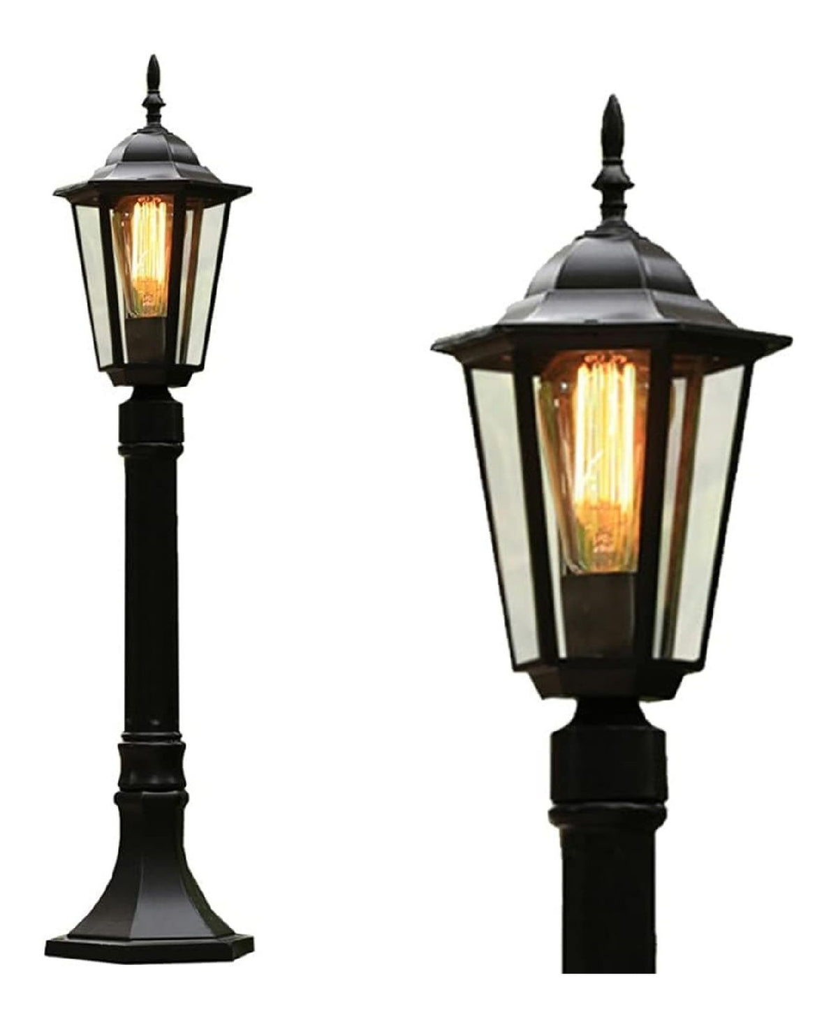 Piantana luminosa in alluminio LED integrato nero