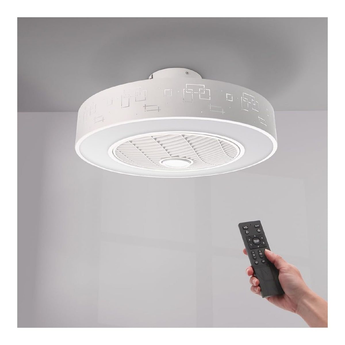 Ventilatore da soffitto con luce regolabile con telecomando rame regolabile