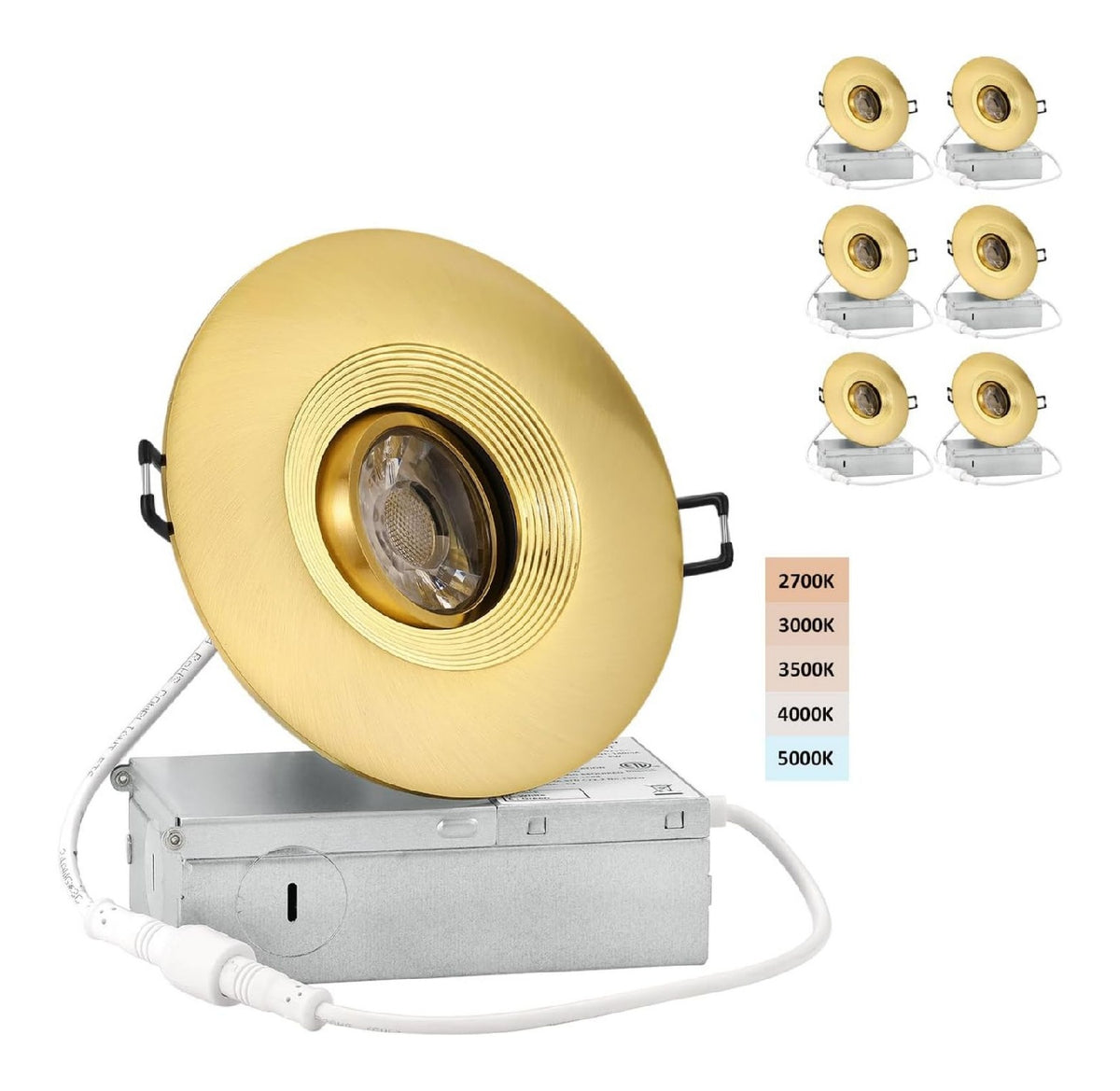 Illuminazione da soffitto POPANU Plafoniera bulbo oculare incasso oro