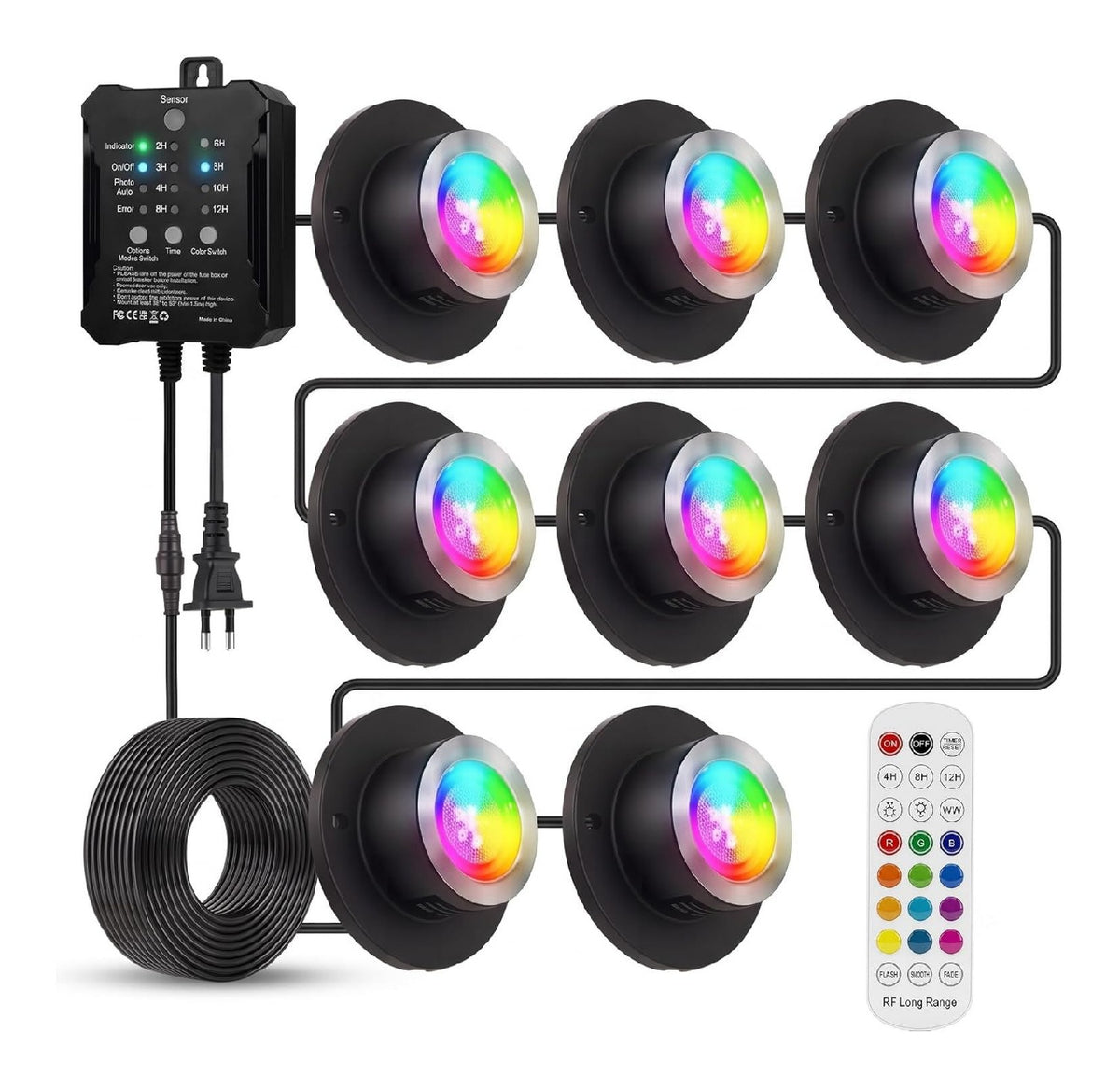 Luce video LED con sensore nero