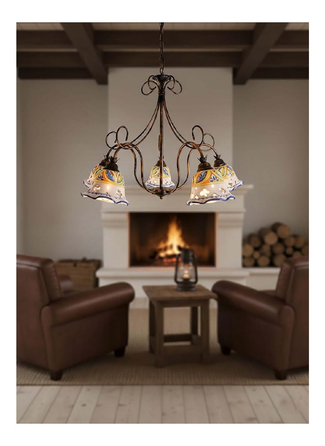 Lampada a sospensione 70 cm LED integrato bronzo
