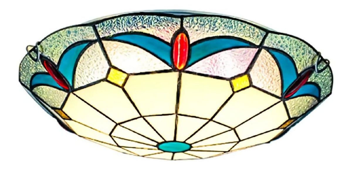 Plafoniera da soffitto 50 cm con diffusore in vetro rame