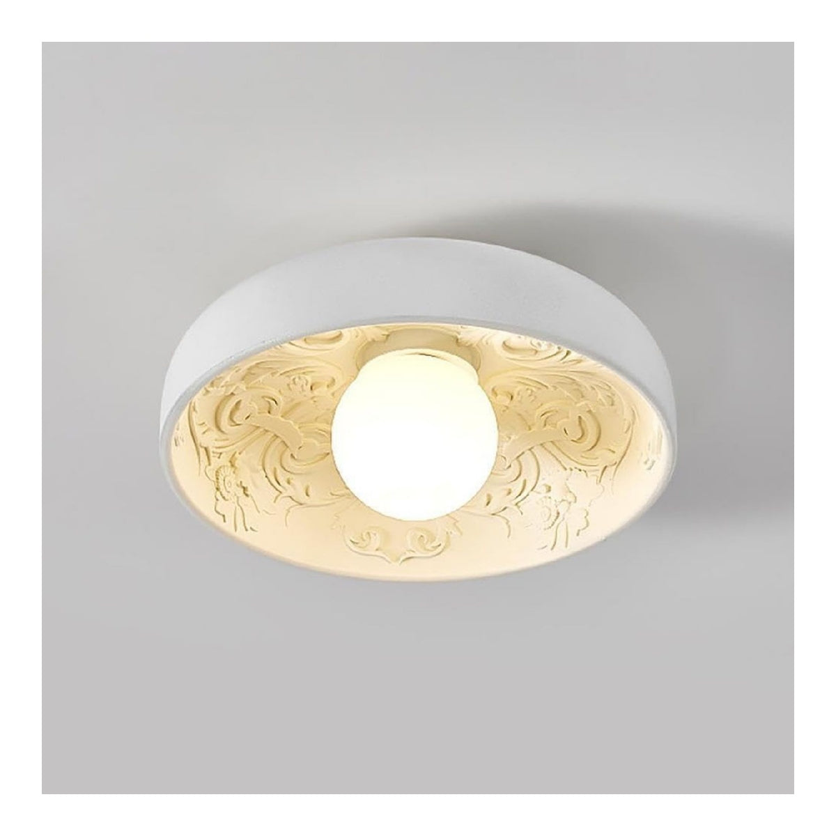 Plafoniera Plafoniera Intagliata Vintage, Lampada Soffitto