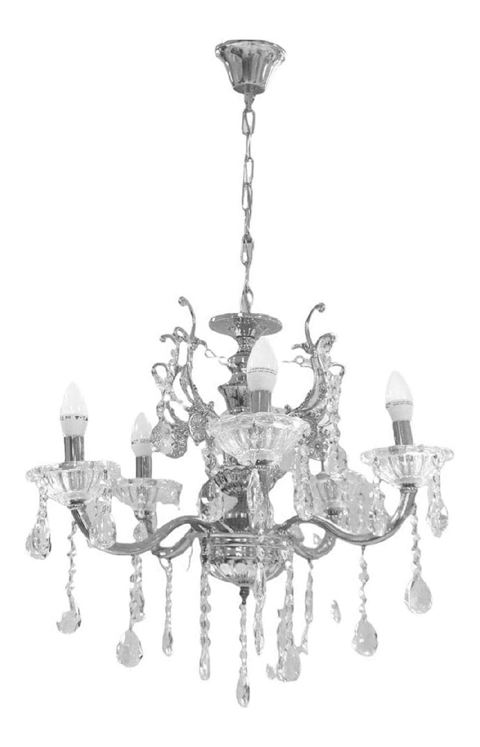 Plafoniera da soffitto con cristalli oro