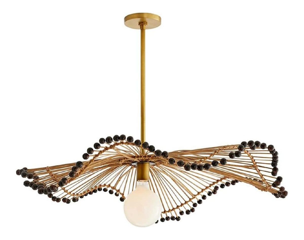 Lampadario decorativo 60 cm regolabile beige