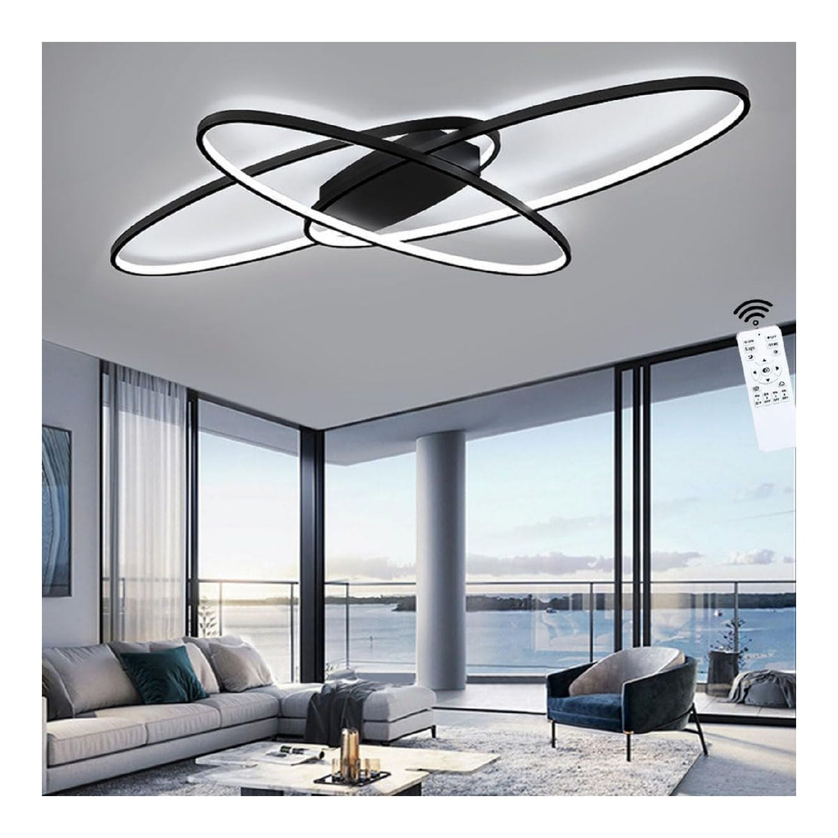 Dimmerabile plafoniera da soffitto regolabile nero