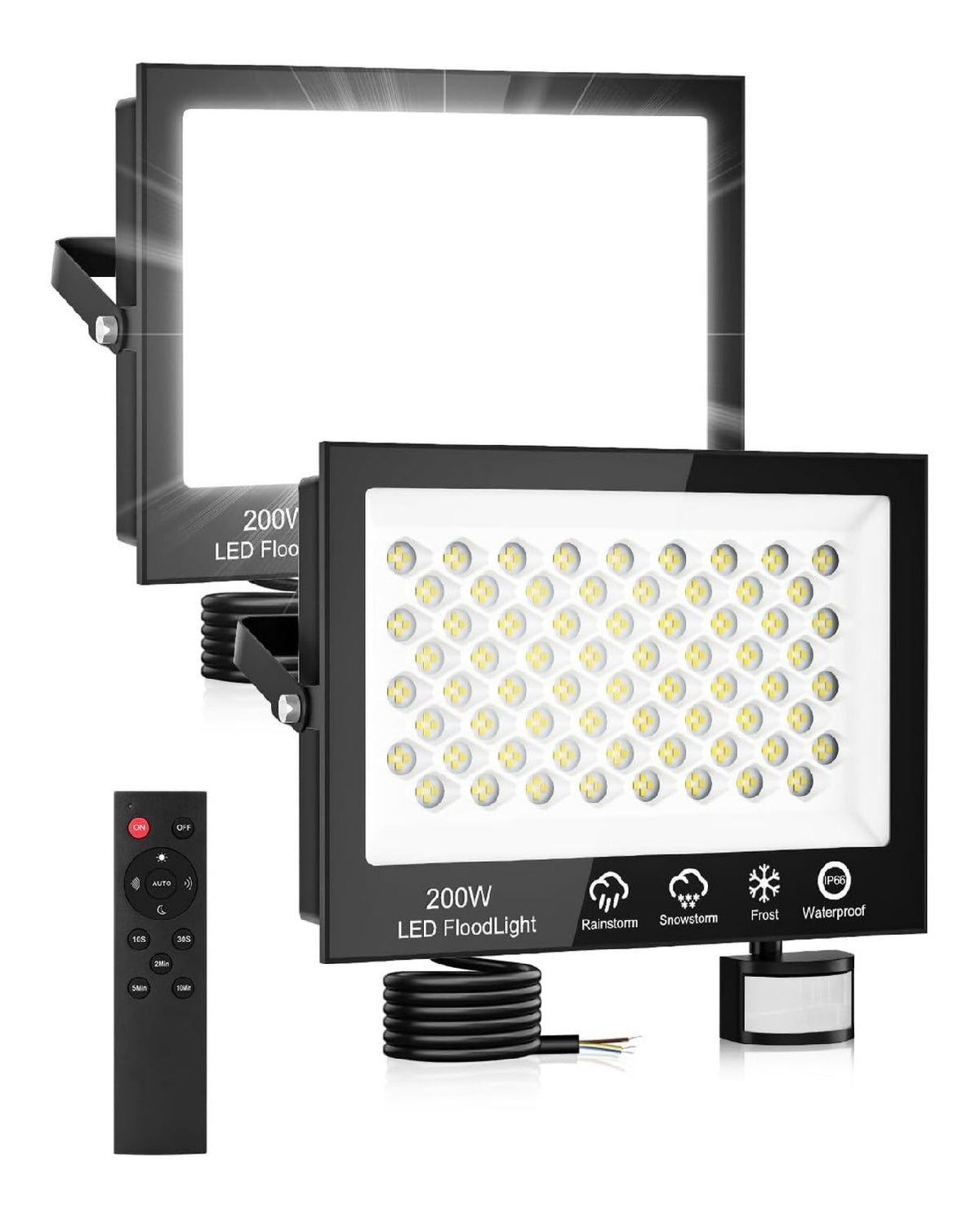 Spot luminoso con sensore con telecomando bianco