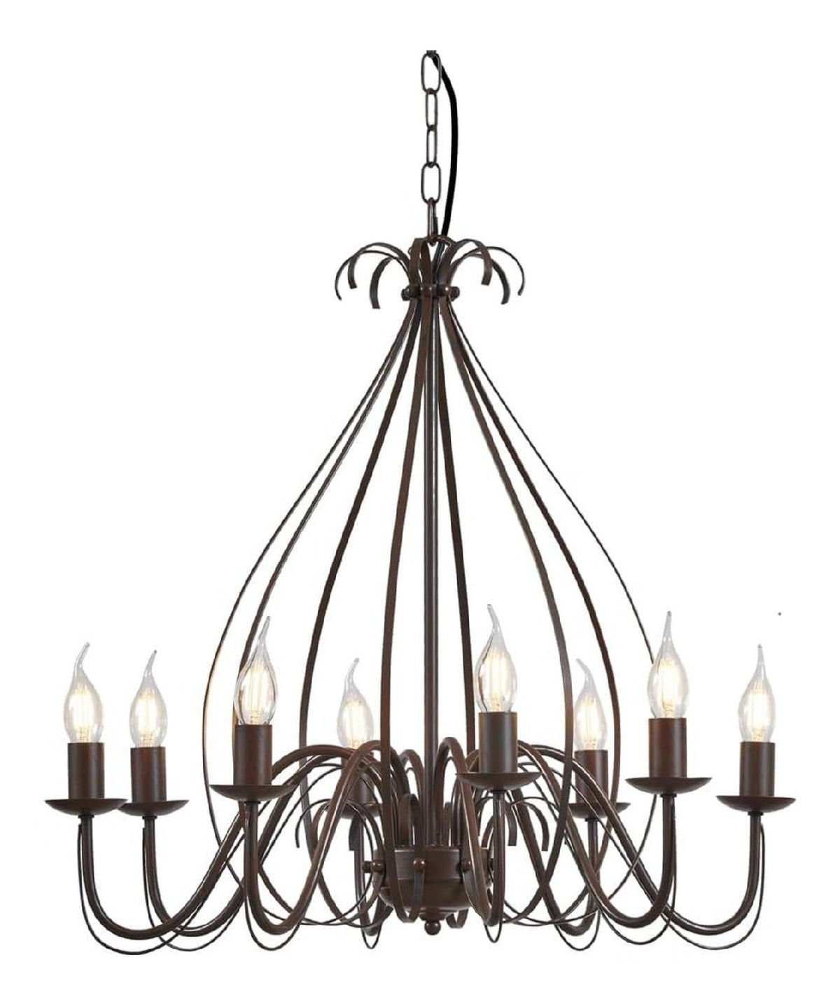 Lampadario da soffitto Qazqa giuseppe Lampadario stile italiano nero