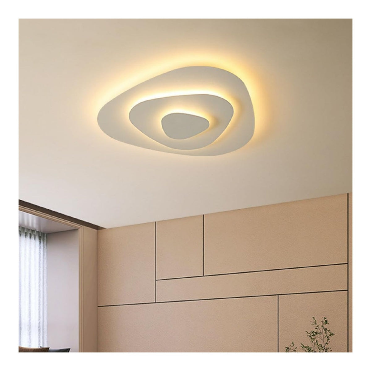 Plafoniera da soffitto 50 cm regolabile nero