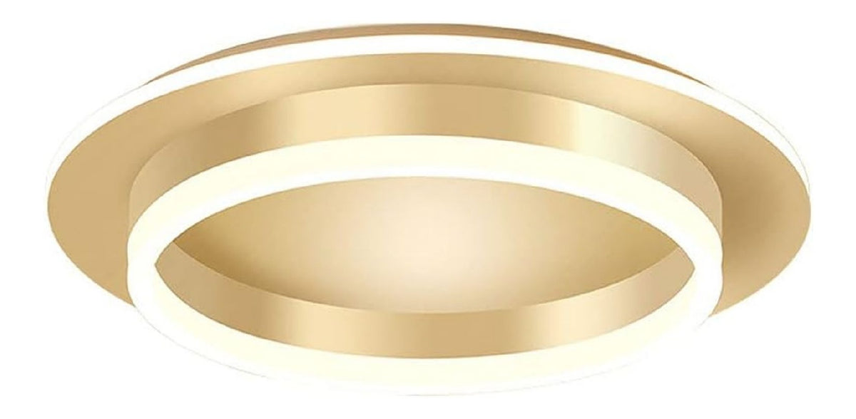 Illuminazione da soffitto Plafoniera Incasso Rotonda Spessa Pollici, oro