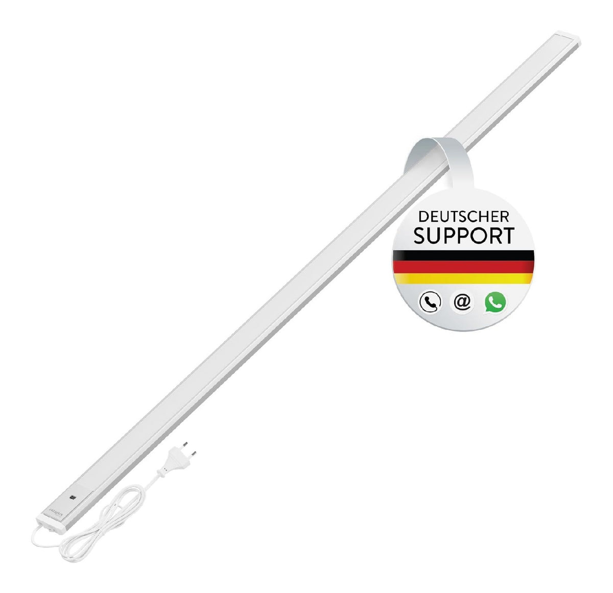 Luce a parete con sensore corpo in alluminio bianco