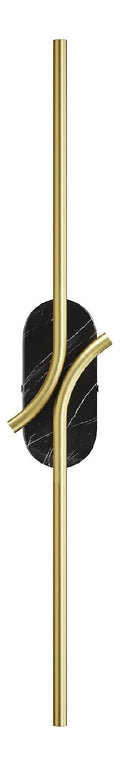 Applique da parete 63 cm struttura in metallo ottone