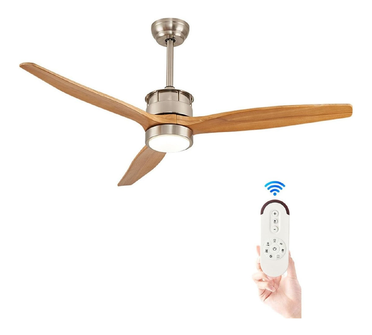 Con telecomando ventilatore da soffitto con luce con cristalli bianco