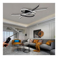 Plafoniera da soffitto dimmerabile con telecomando nero