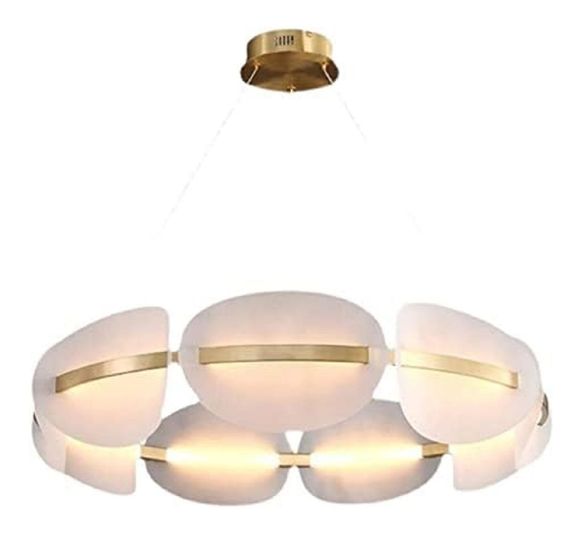 Led integrato lampadario decorativo dimmerabile nero