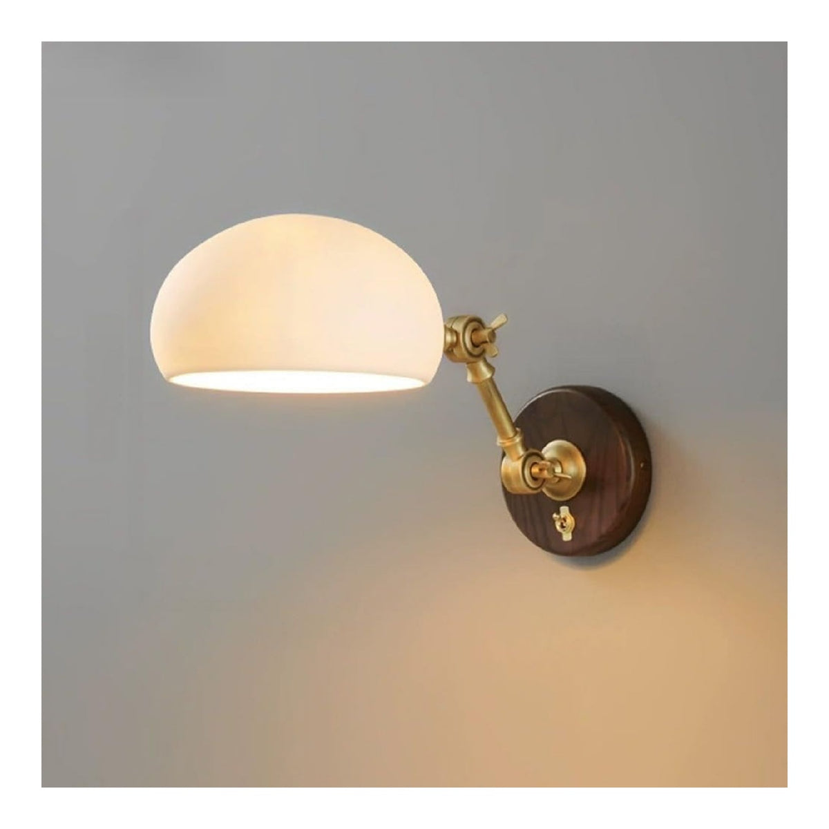 Applique da parete 14 cm regolabile ottone