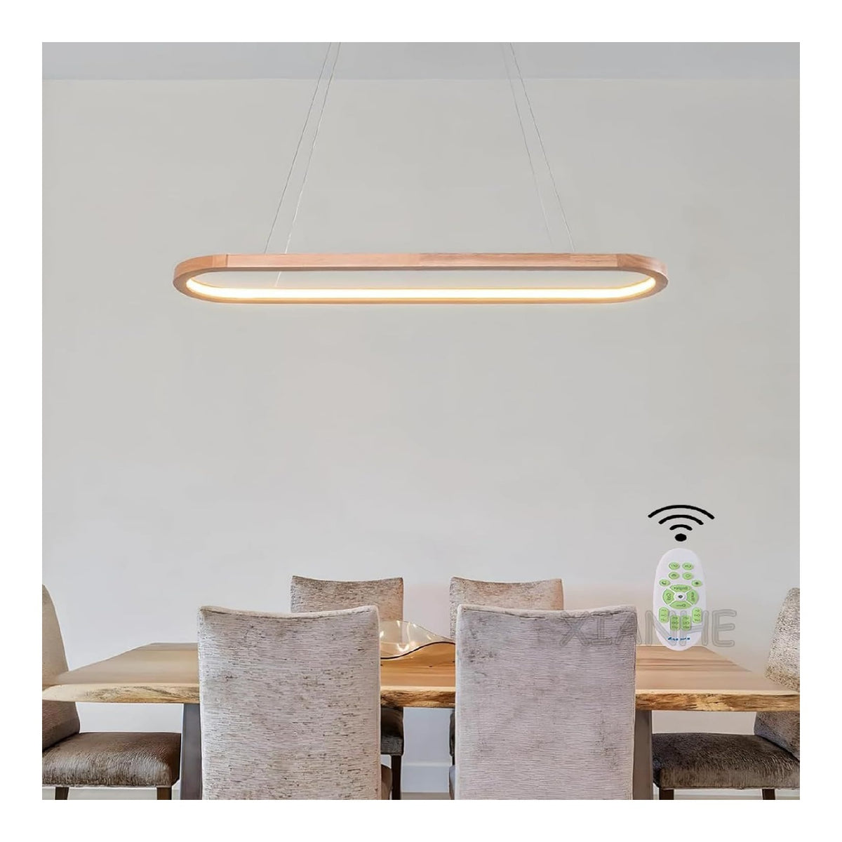 Lampadario da soffitto Lampadario Legno Tavolo pranzo Cucina bianco