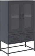 vidaXL Hoge kast 68x39x111 5 cm staal antracietkleurig