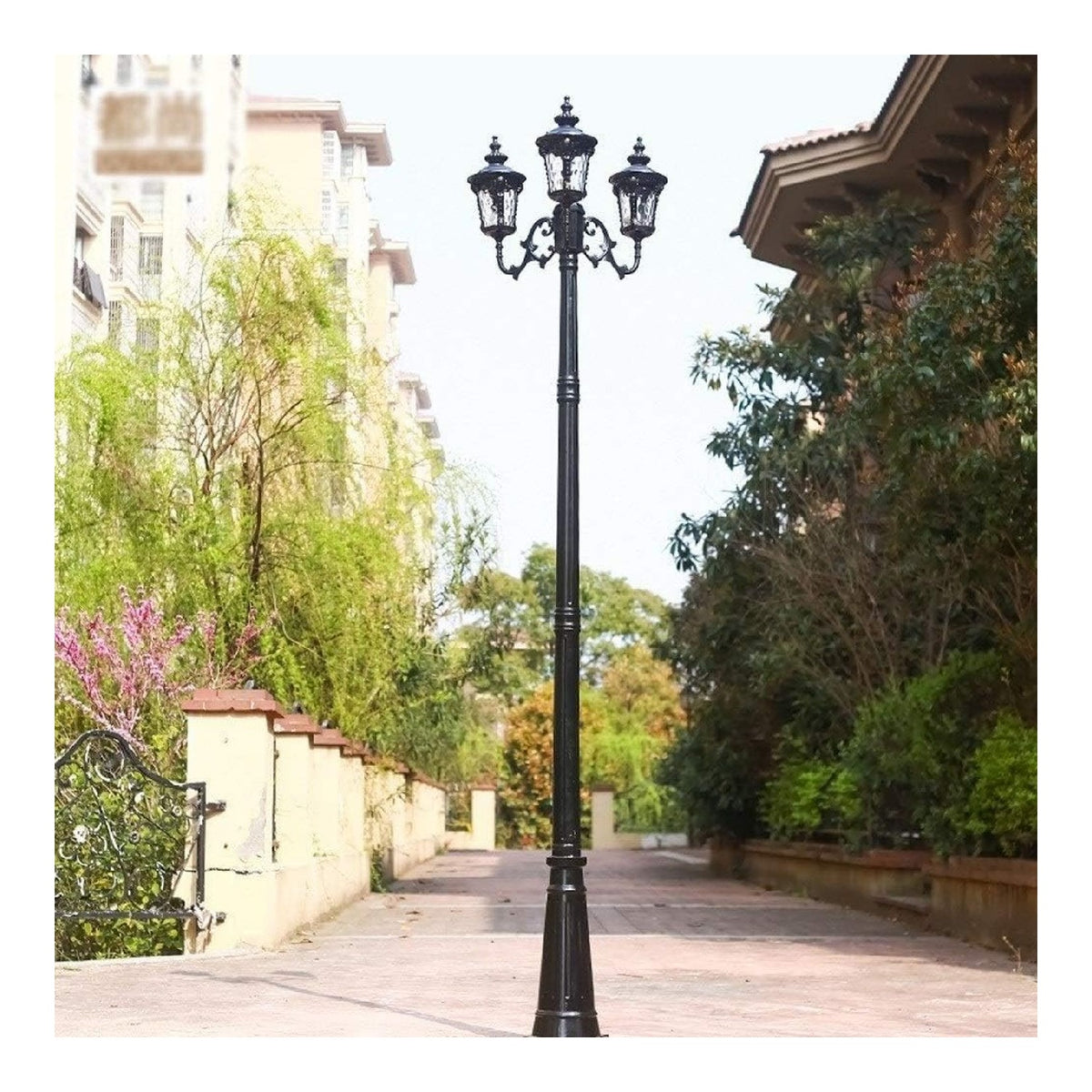 Stile industriale illuminazione per esterni LED integrato nero