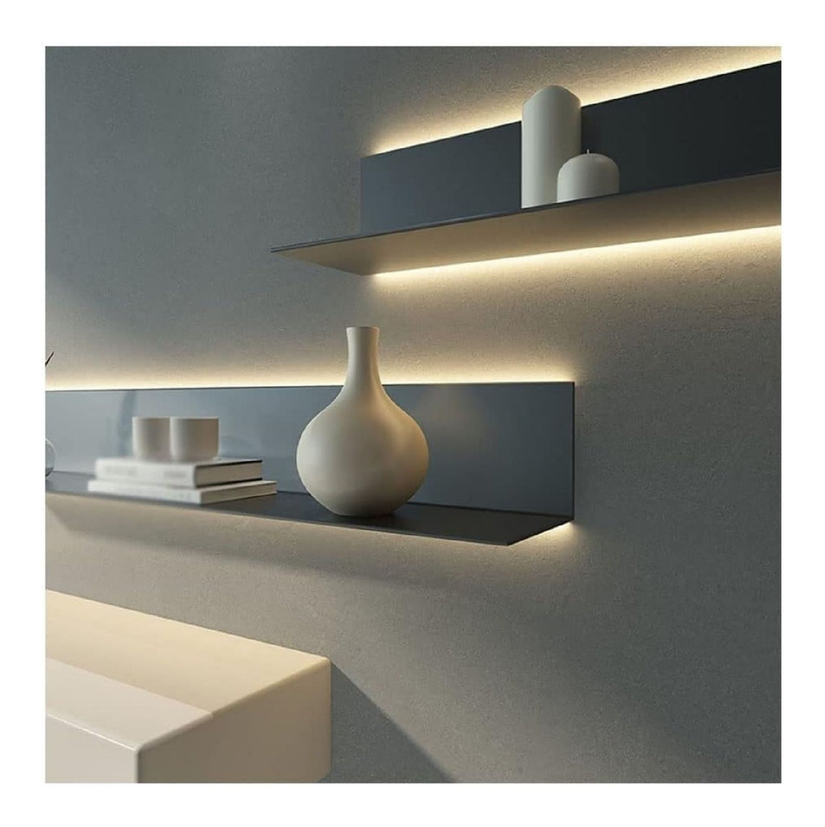Illuminazione a parete LED integrato 120x20x60cm nero