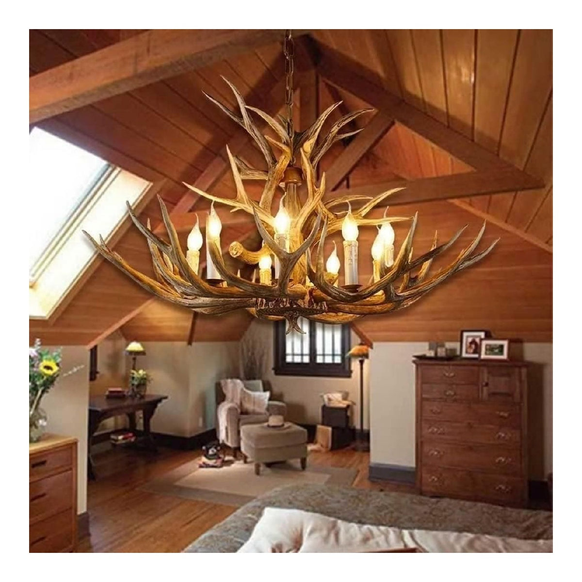 Lampadario a soffitto regolabile LED integrato marrone