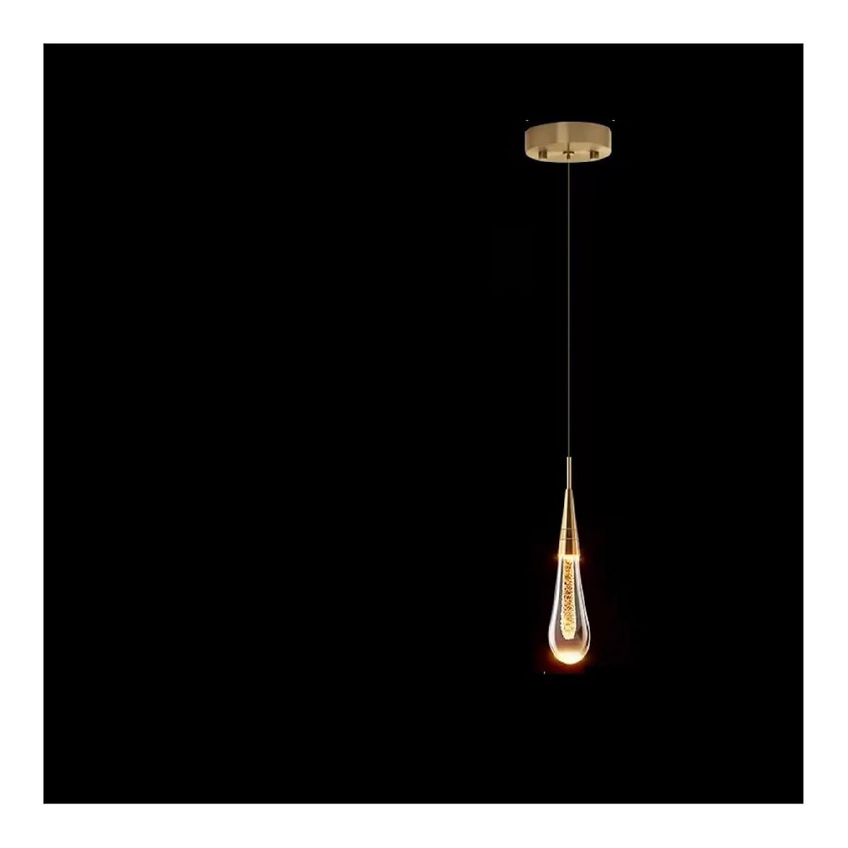 Plafoniera da soffitto con cristalli LED integrato bianco con cristalli LED integrato