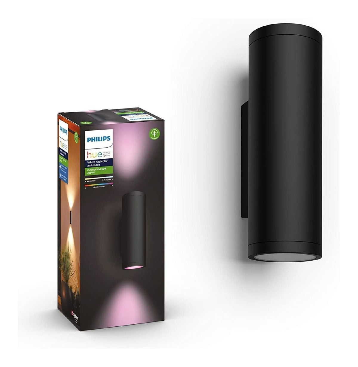 Applique da parete LED integrato nero Philips Appear, Lampada parete
