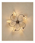 Plafoniera da soffitto 75 cm con diffusore in vetro oro