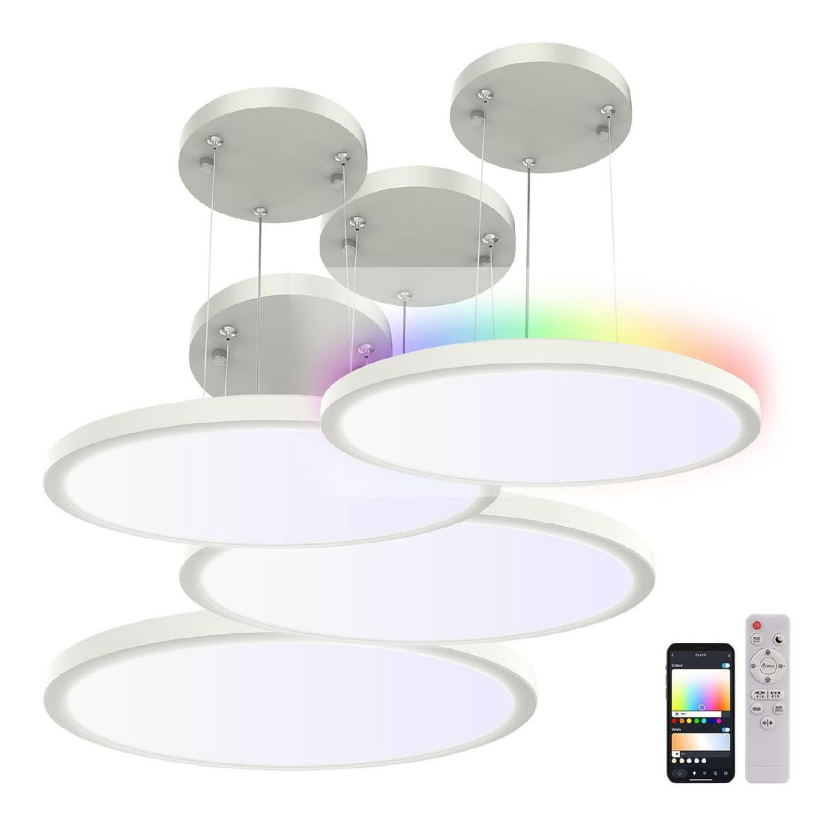 Plafoniera da soffitto dimmerabile regolabile bianco 120 cm